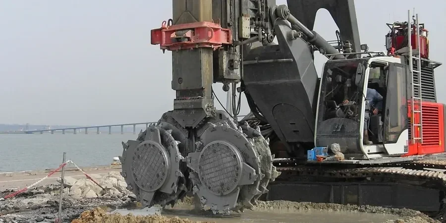 Illustrative image of Deep Soil Mixing (DSM) design in London